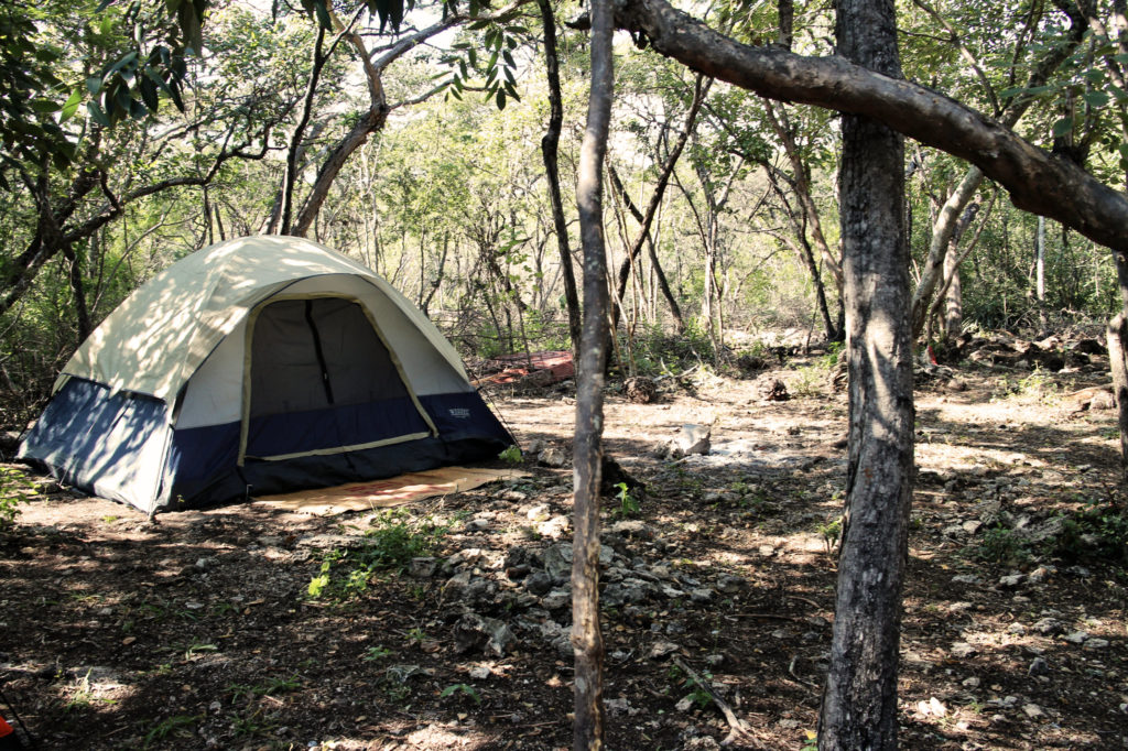 Camping at the Cenotes de Candelaria